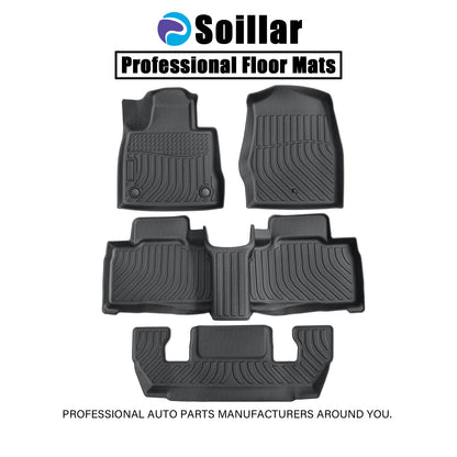 3D Front & Rear TPE Floor Mats Liners For 2020-2025 Ford Explorer 6-Passenger