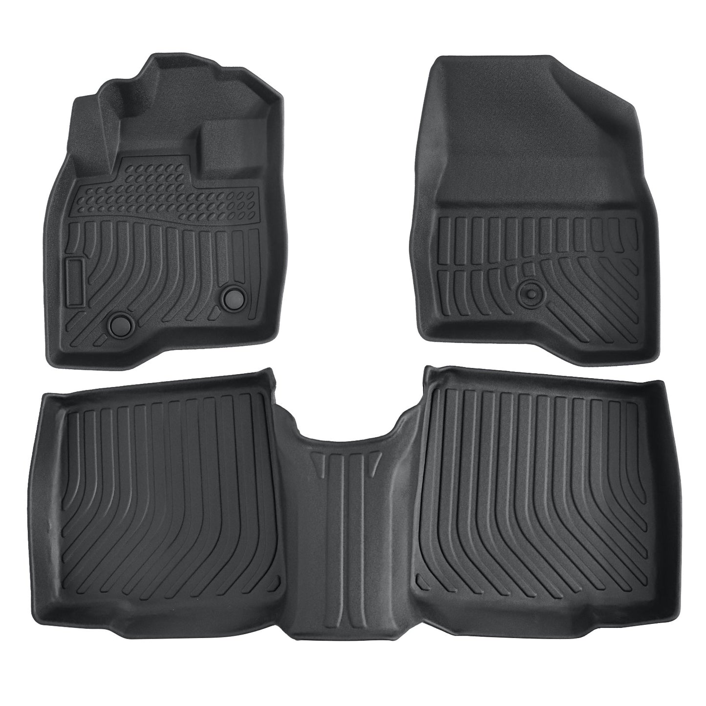 TPE Floor Mats Liners 3Pcs For 2015-2019 Ford Explorer TPE 1st & 2nd Seat Carpet