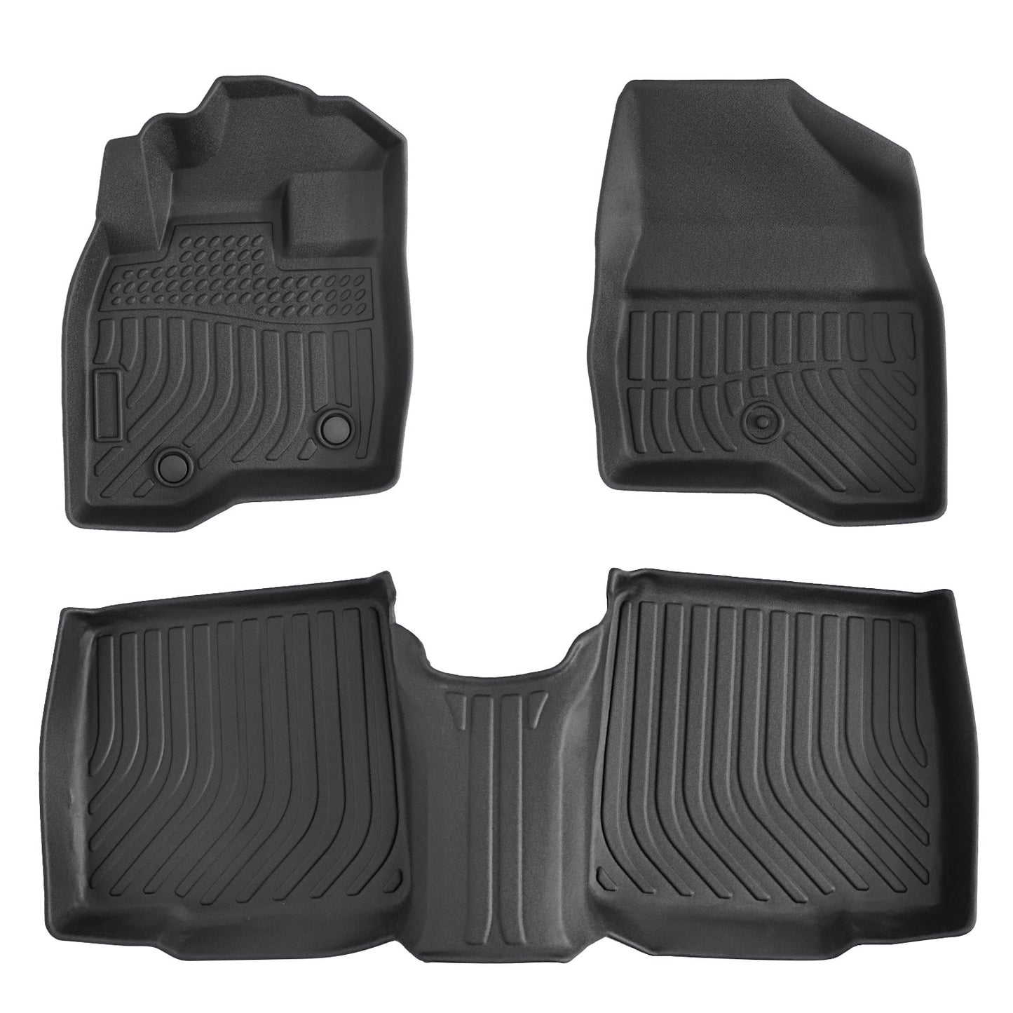 TPE Floor Mats Liners 3Pcs For 2015-2019 Ford Explorer TPE 1st & 2nd Seat Carpet