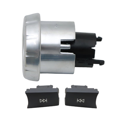CD Audio Control Button Knob Cover Kit Fits 2009-2015 Mercedes-Benz W212 E-class