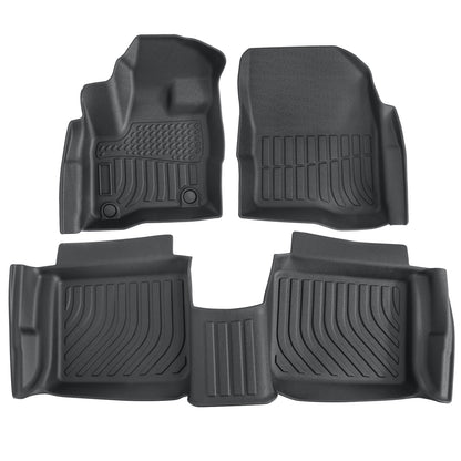 Front & 2nd Row TPE Floor Mats Liners Black 3Pcs For 2010-2019 Ford Taurus New