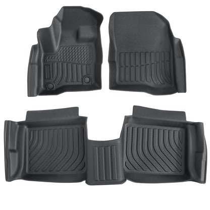 Front & 2nd Row TPE Floor Mats Liners Black 3Pcs For 2010-2019 Ford Taurus New