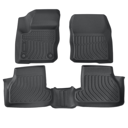 3D Front & Rear TPE Floor Mats Liners Black For 2012-2018 Ford Focus All Weather