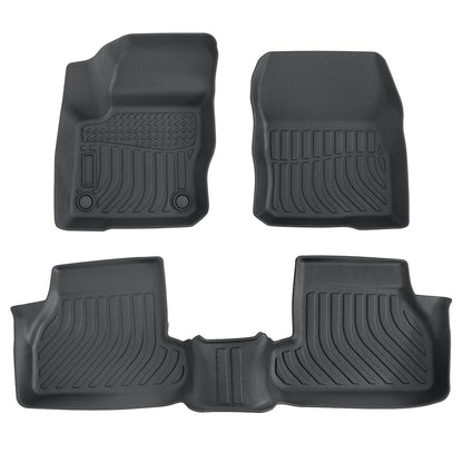 3D Front & Rear TPE Floor Mats Liners Black For 2012-2018 Ford Focus All Weather