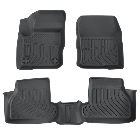 3D Front & Rear TPE Floor Mats Liners Black For 2012-2018 Ford Focus All Weather