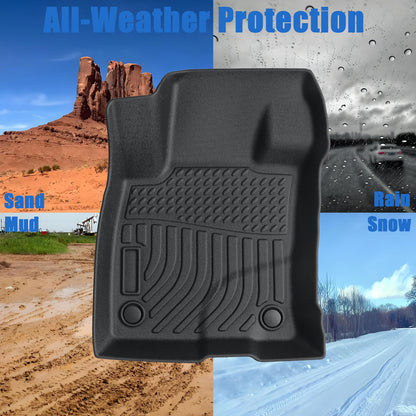 TPE Car Floor Mats Liners 3Pcs For 2022 2023 2024 2025 Ford Maverick Crew Cab