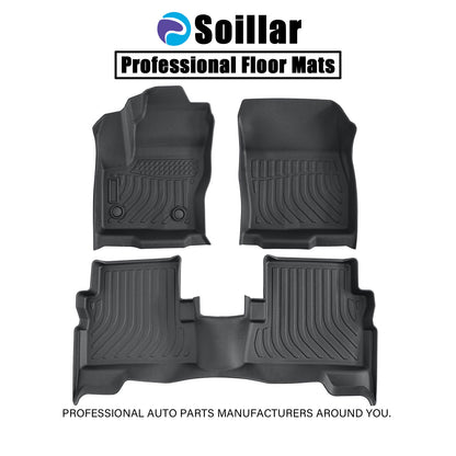 3D TPE Floor Mats Liners Black 3Pcs For 2013-2019 Ford Escape 2013-2018 C-Max