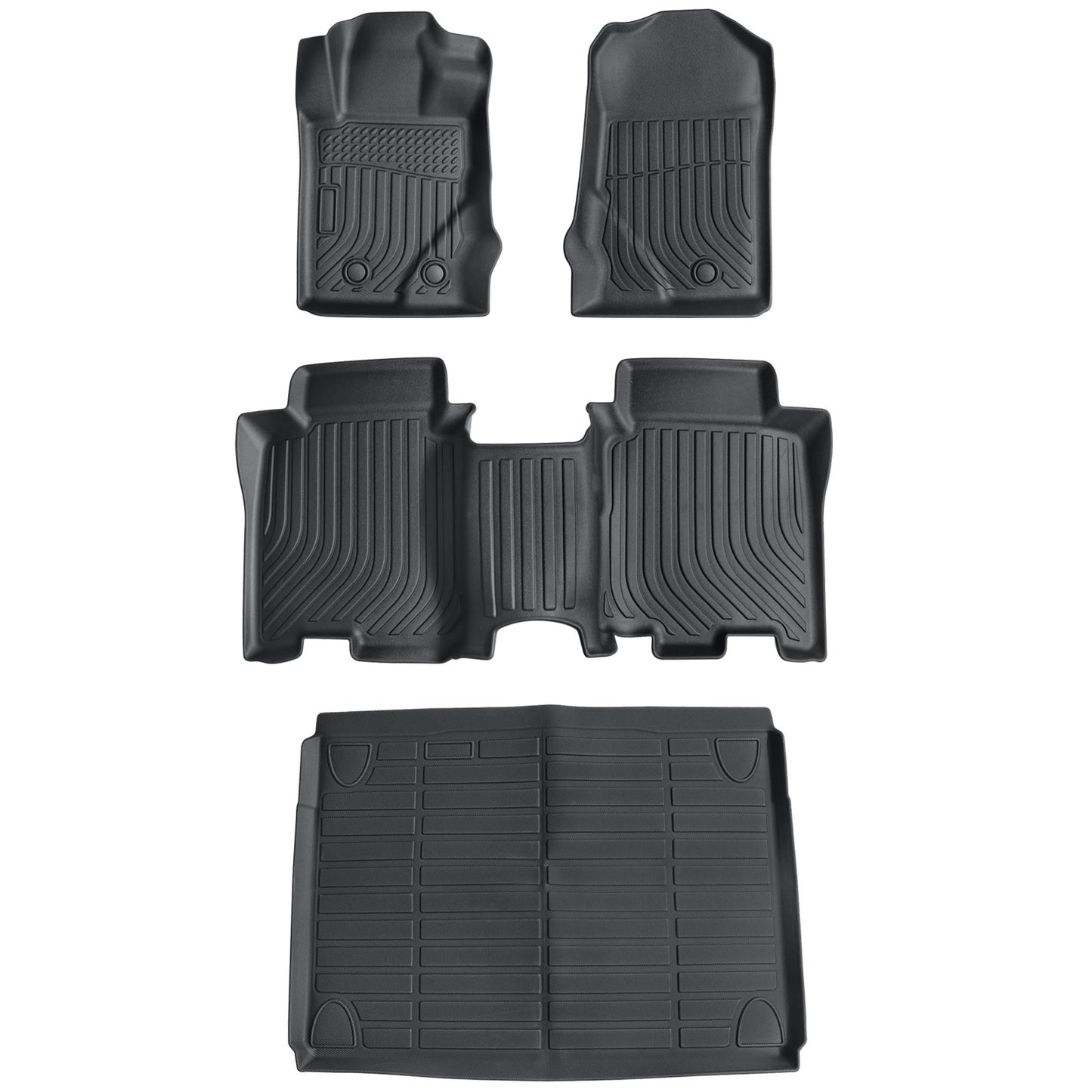 TPE Floor Mats Liners & Trunk Cargo Liner Set For 2021-2025 Ford Bronco 4-Door