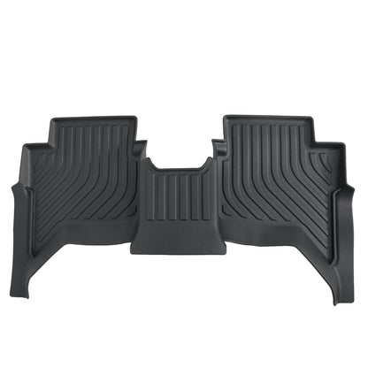 TPE Floor Mats Liners Black For 2024 2025 Ford Ranger SuperCrew Cab All-Weather