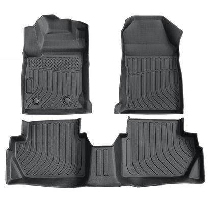 3D Floor Mats For 2011-2013 Ford Fiesta Front & 2nd Row Floor Liners TPE Black