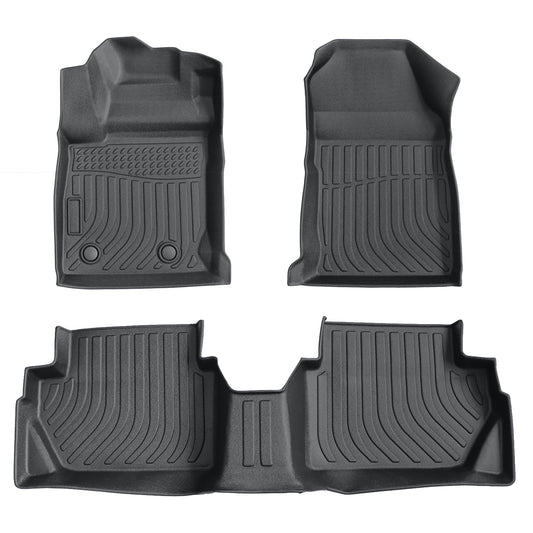 3D Floor Mats For 2011-2013 Ford Fiesta Front & 2nd Row Floor Liners TPE Black