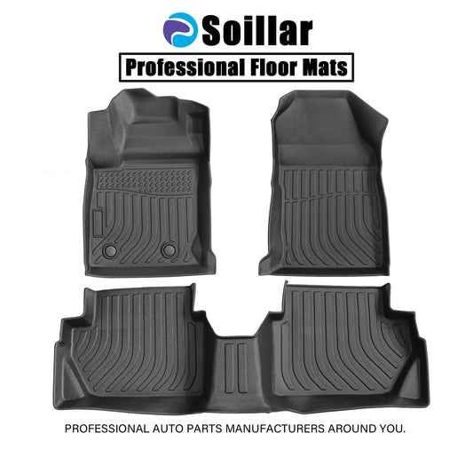 3D Floor Mats For 2011-2013 Ford Fiesta Front & 2nd Row Floor Liners TPE Black
