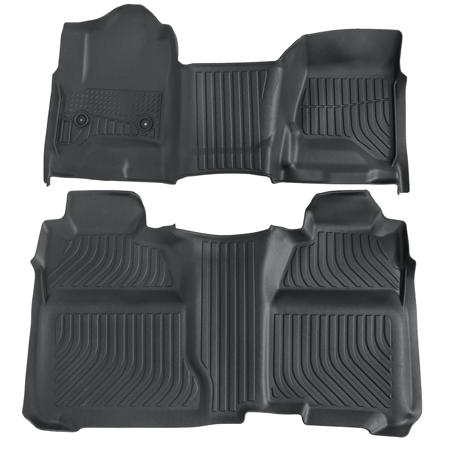 Floor Mats Liner For 2014-2019 Chevy Silverado GMC Sierra Crew Cab Front & Rear