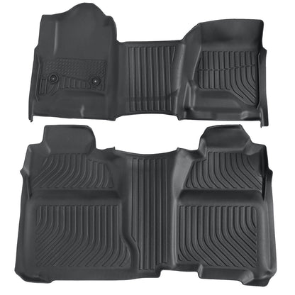 Floor Mats Liner For 2014-2019 Chevy Silverado GMC Sierra Crew Cab Front & Rear