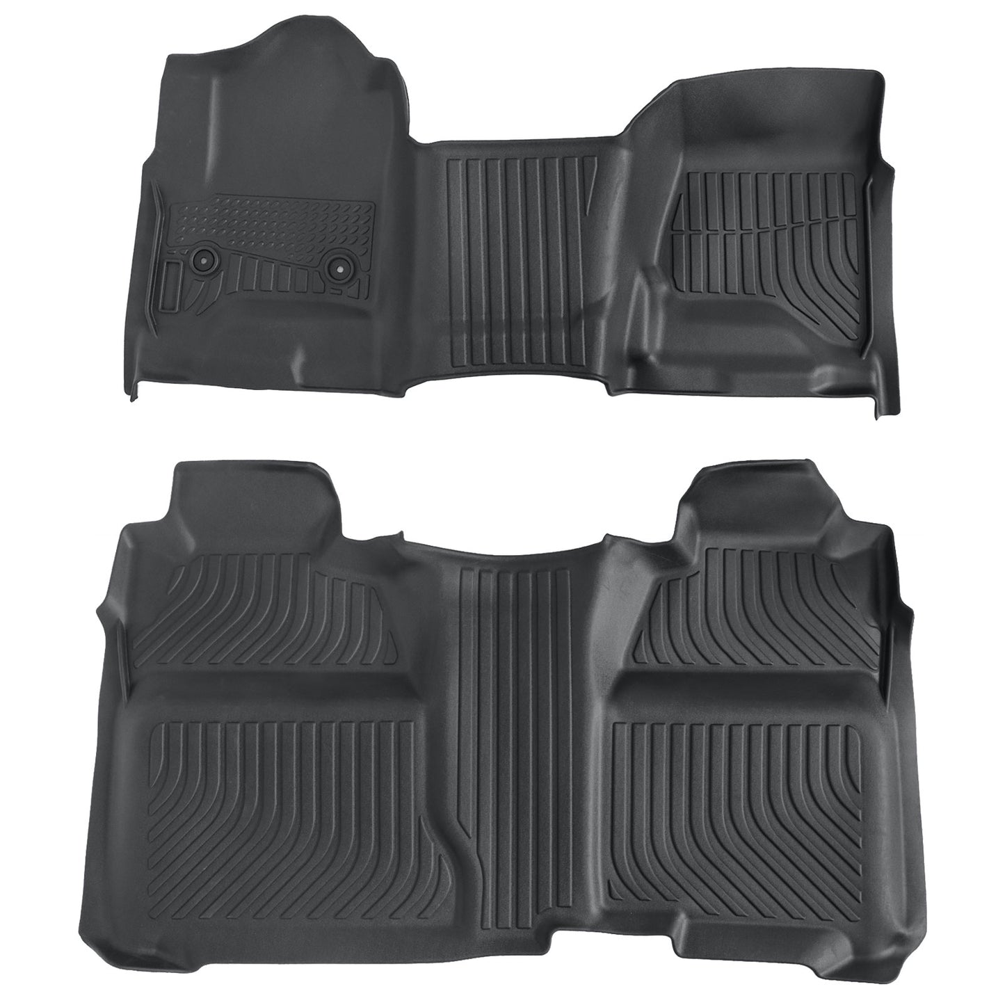 Floor Mats Liner For 2014-2019 Chevy Silverado GMC Sierra Crew Cab Front & Rear