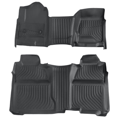 Floor Mats Liner For 2014-2019 Chevy Silverado GMC Sierra Crew Cab Front & Rear