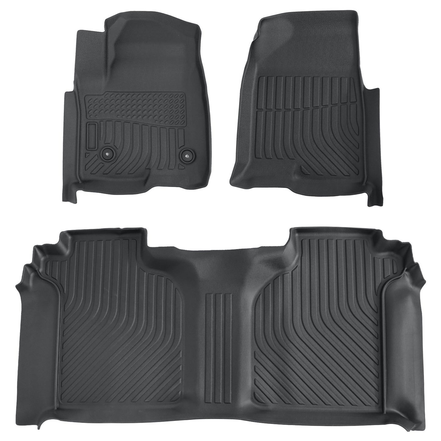 Floor Mats Liner For 2019-2025 Chevy Silverado GMC Sierra Crew Cab Front & Rear