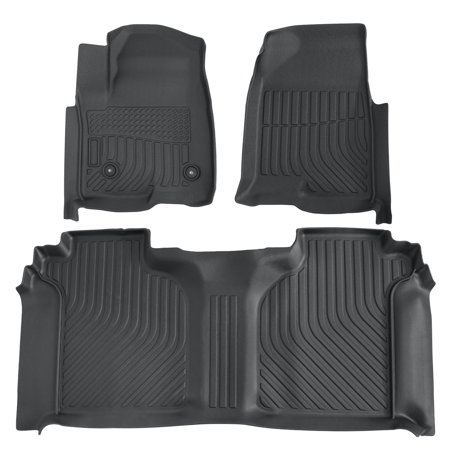 Floor Mats Liner For 2019-2025 Chevy Silverado GMC Sierra Crew Cab Front & Rear