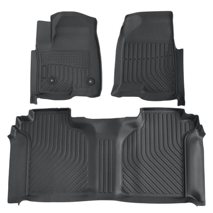 Floor Mats Liner For 2019-2025 Chevy Silverado GMC Sierra Crew Cab Front & Rear
