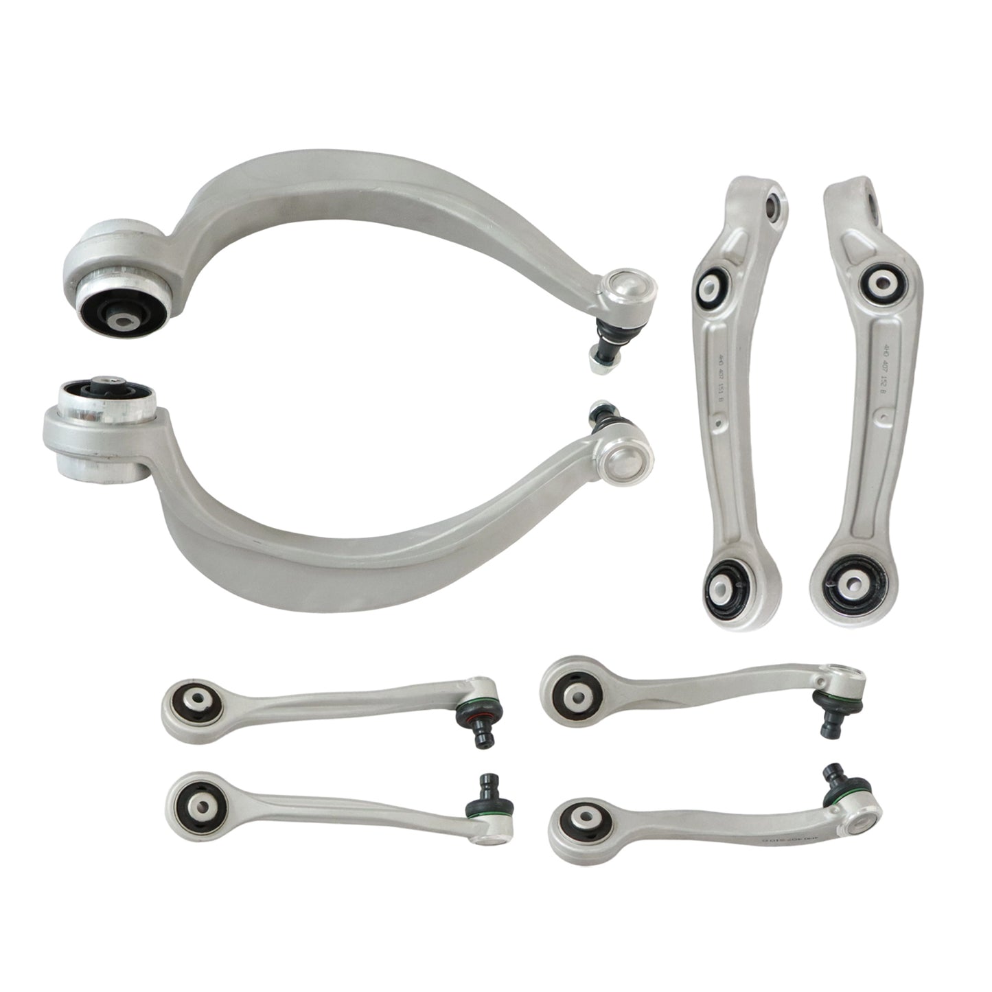 8pcs Front Upper & Lower Control Arm Kit For 09-18 Audi A8 Quattro S8 4H0407505E
