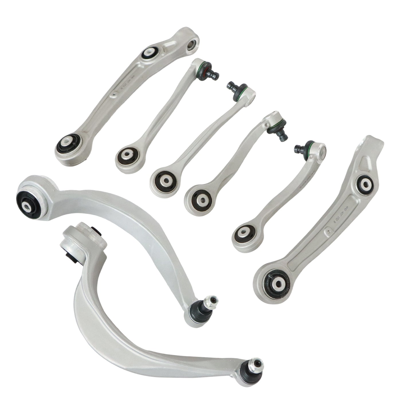 8pcs Front Upper & Lower Control Arm Kit For 09-18 Audi A8 Quattro S8 4H0407505E