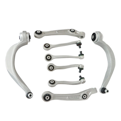8pcs Front Upper & Lower Control Arm Kit For 09-18 Audi A8 Quattro S8 4H0407505E