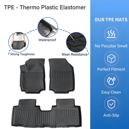 Floor Mats Liner For 2018-2025 Chevrolet Equinox / GMC Terrain SUV Front & Rear