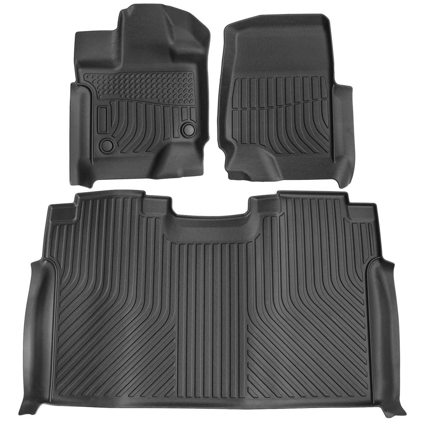 TPE Floor Mats Liner For 2015-2025 Ford F-150 F150 Lightning Super Crew Cab 3D