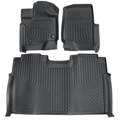 TPE Floor Mats Liner For 2015-2025 Ford F-150 F150 Lightning Super Crew Cab 3D
