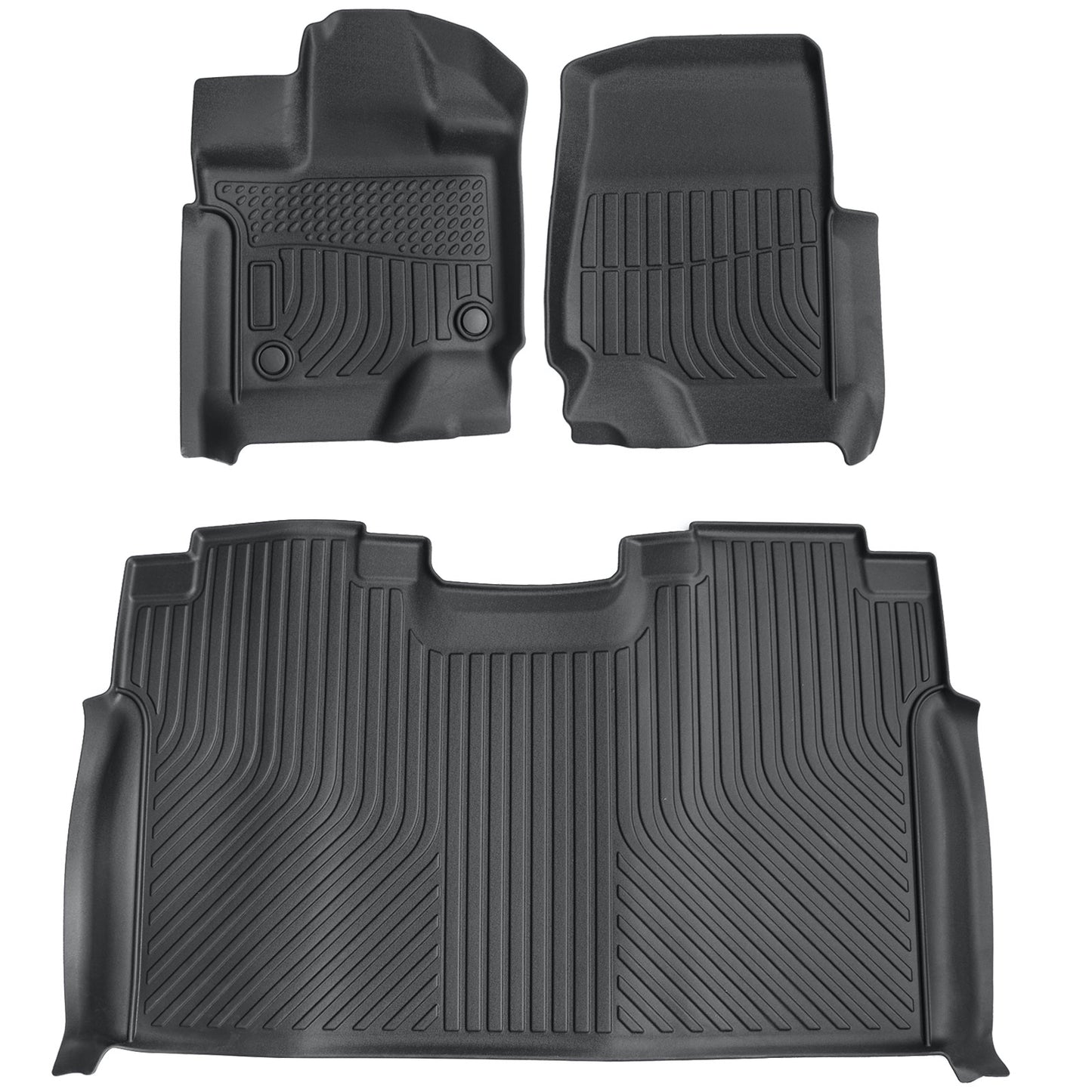 TPE Floor Mats Liner For 2015-2025 Ford F-150 F150 Lightning Super Crew Cab 3D