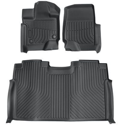 TPE Floor Mats Liner For 2015-2025 Ford F-150 F150 Lightning Super Crew Cab 3D