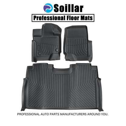 TPE Floor Mats Liner For 2015-2025 Ford F-150 F150 Lightning Super Crew Cab 3D