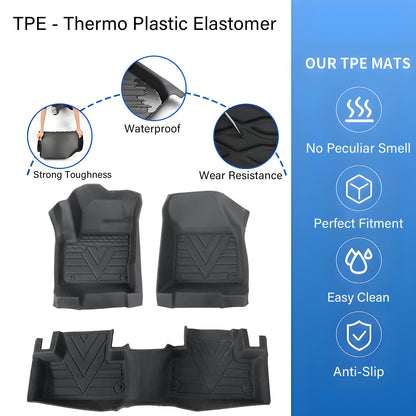 For 2012-2019 Land Rover Range Rover Evoque 5Passenger TPE Floor Mats Liners Set