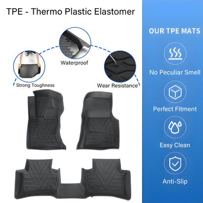 3D TPE Floor Mats Liners Fits 2018-2025 Land Rover Range Rover Velar All-Weather