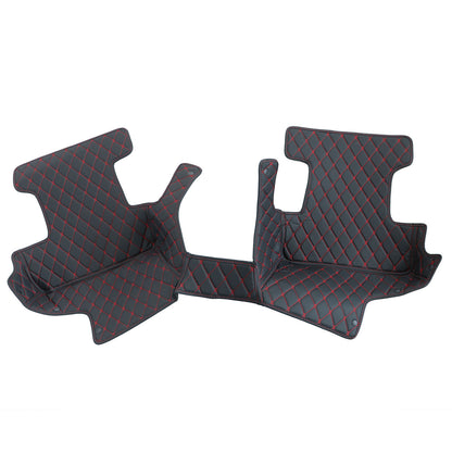 For 2011-2014 Ford Mustang Microfiber Leather Floor Mats Liners Front & Rear