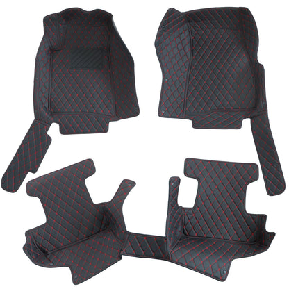 For 2011-2014 Ford Mustang Microfiber Leather Floor Mats Liners Front & Rear