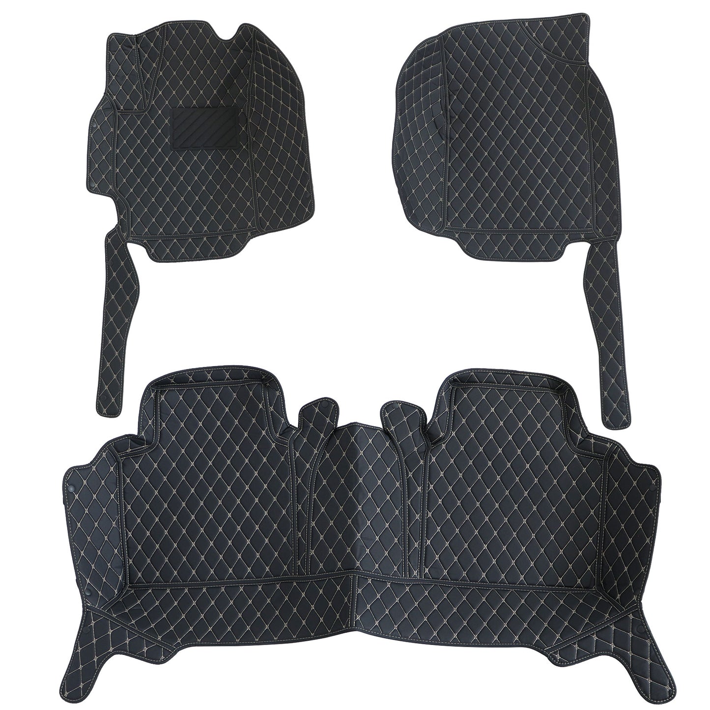 For 2007-2011 Toyota Camry Microfiber Leather Floor Mats Liners Front & Rear