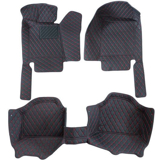 For 2008-2011 BMW E90 3-Series Microfiber Leather Floor Mats Liners Front & Rear