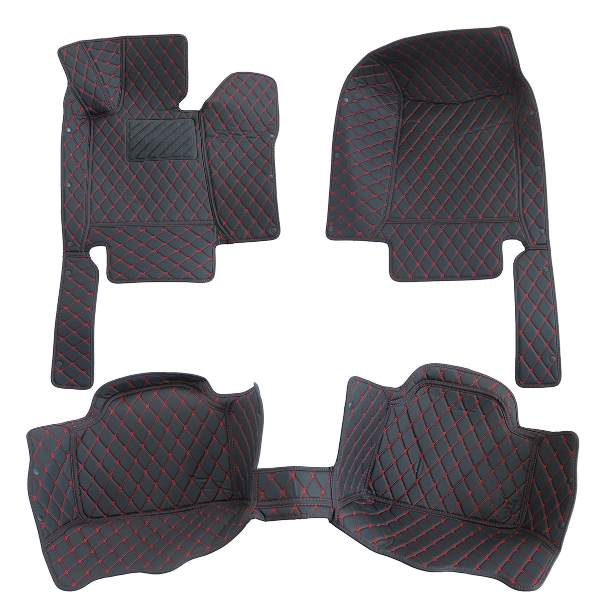 For 2012-2017 BMW F30 Microfiber Leather Floor Mats Liners Front & Rear Black