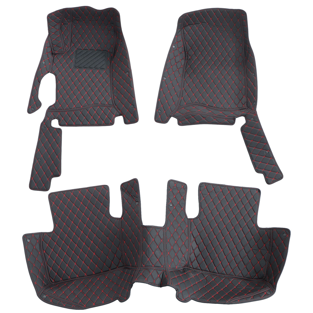 For 2008-2012 Honda Accord Microfiber Leather Floor Mats Liners Front & Rear