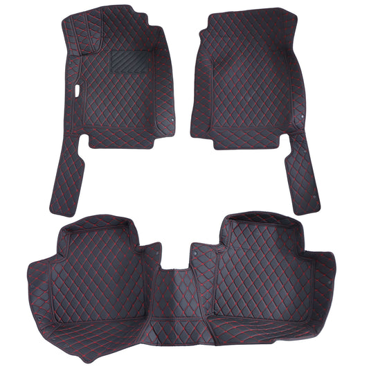 For 2013-2017 Honda Accord Microfiber Leather Floor Mats Liners Front & Rear