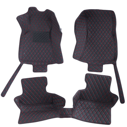 For 2015-2021 Ford Mustang Microfiber Leather Floor Mats Liners Front & Rear