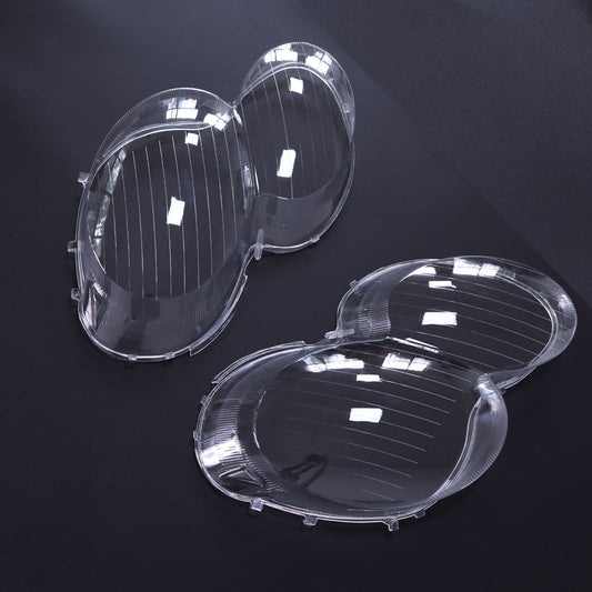 A Set Front Headlight Lens Cover +Glue For Benz W230 SL500 SL600 SL55 03-08