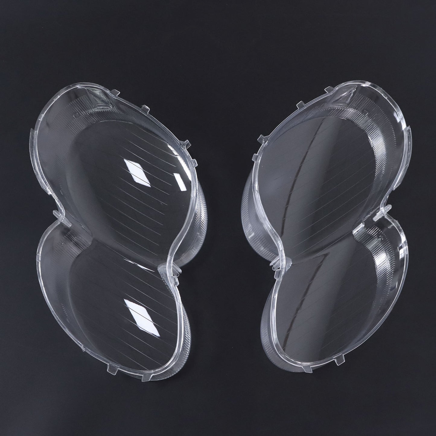 A Set Front Headlight Lens Cover +Glue For Benz W230 SL500 SL600 SL55 03-08