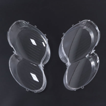 A Set Front Headlight Lens Cover +Glue For Benz W230 SL500 SL600 SL55 03-08