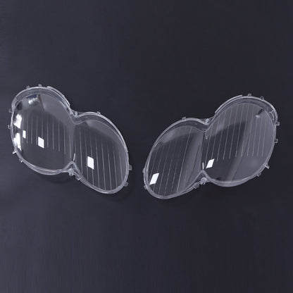 A Set Front Headlight Lens Cover +Glue For Benz W230 SL500 SL600 SL55 03-08