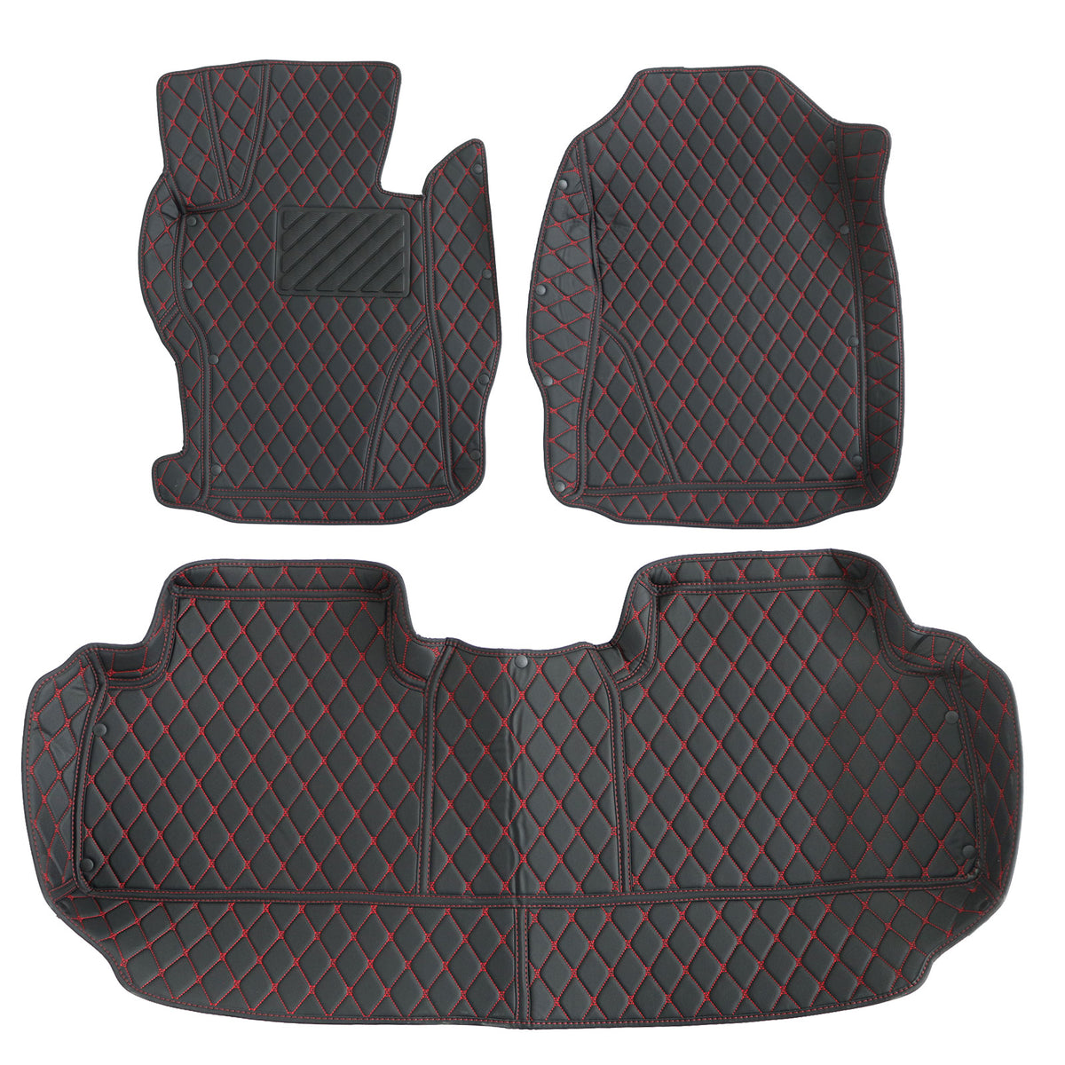 For 2006-2011 Honda Civic Microfiber Leather Floor Mats Liners Front & Rear