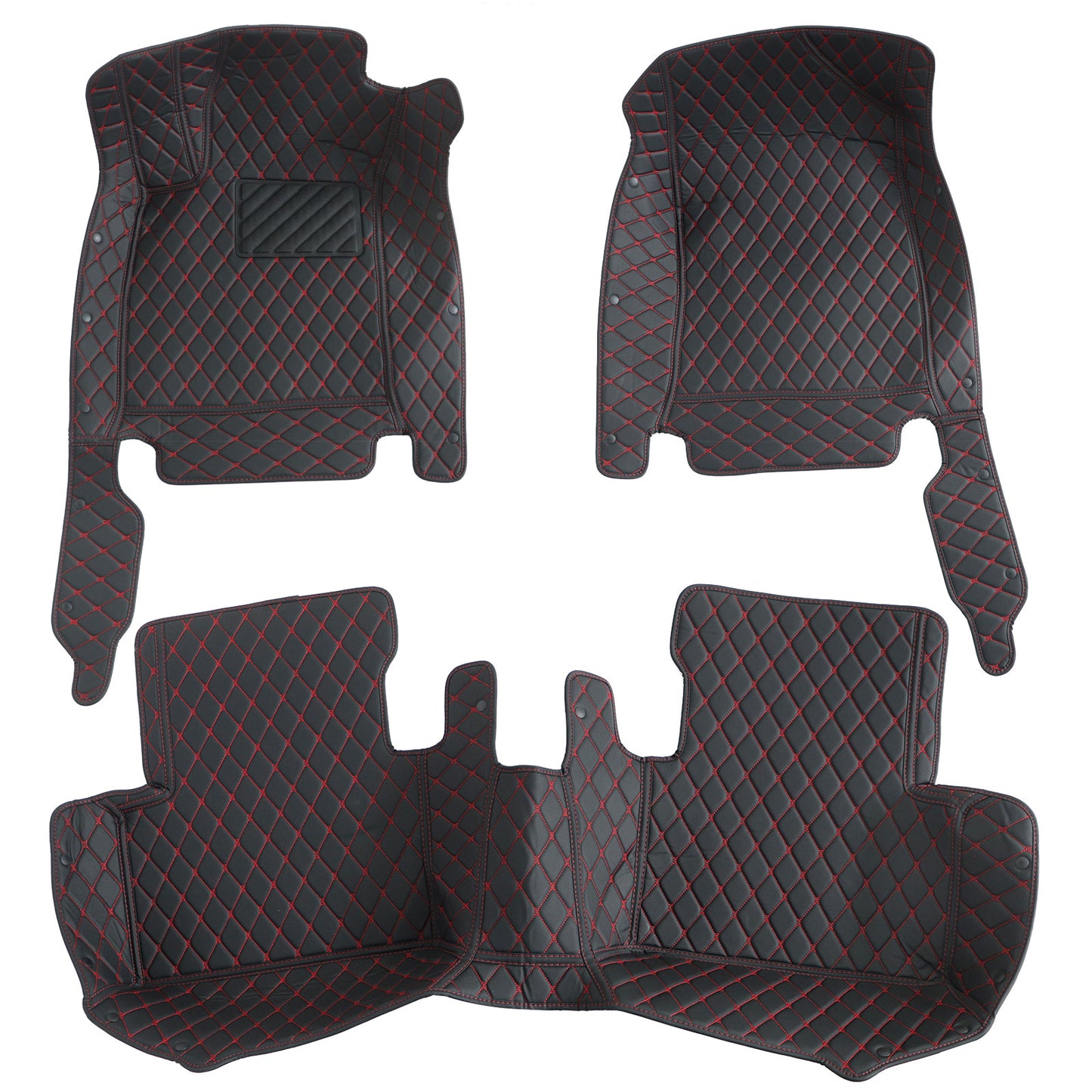 For 2016-2021 Honda Civic Microfiber Leather Floor Mats Liners Front & Rear