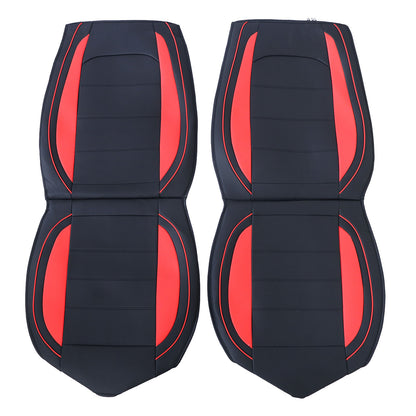 PU Leather Full Surround Car Seat Protector 5-Seats For Toyota Black & Red USA