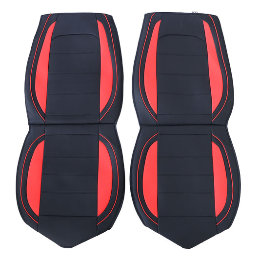PU Leather Full Surround Car Seat Protector 5-Seats For Toyota Black & Red USA